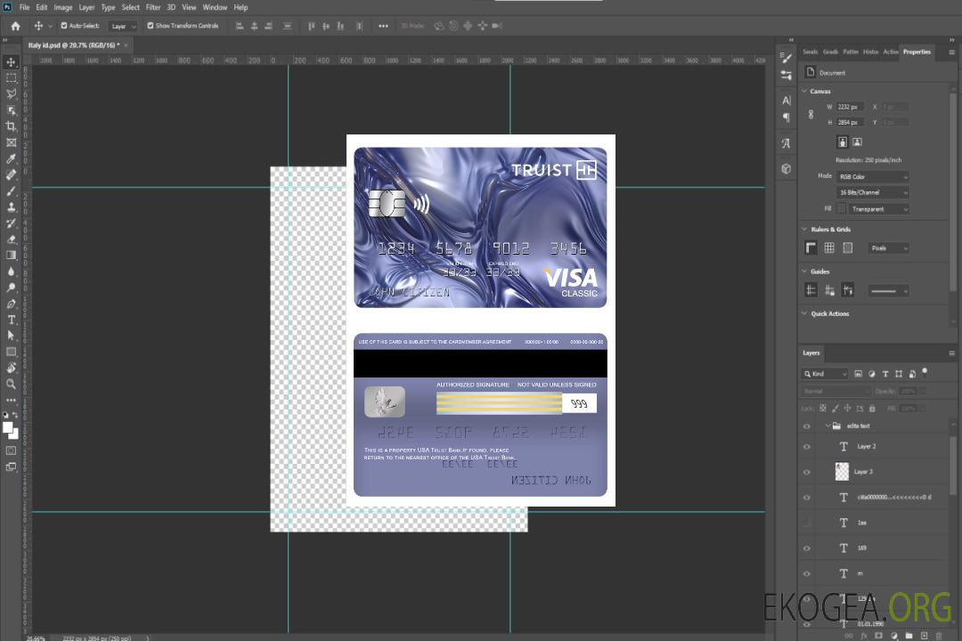 Carte visa classique USA Truist Bank template Carte visa classique USA Truist Bank template